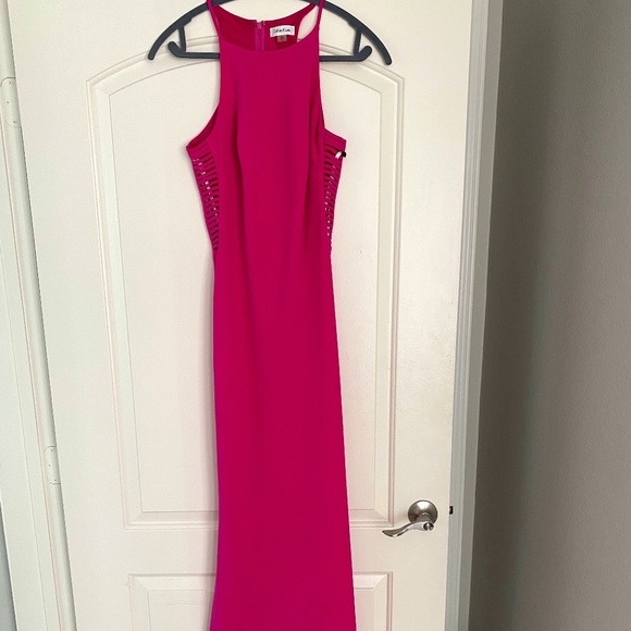 Calvin Klein Hot Pink Full Length Gown - Picture 2 of 4